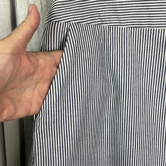 Talbots blue/white stripe cotton skirt women's 6 - Picture 2 of 11